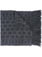 Alexander Mcqueen - Skull Print Scarf - Men - Wool - One Size, Grey, Wool