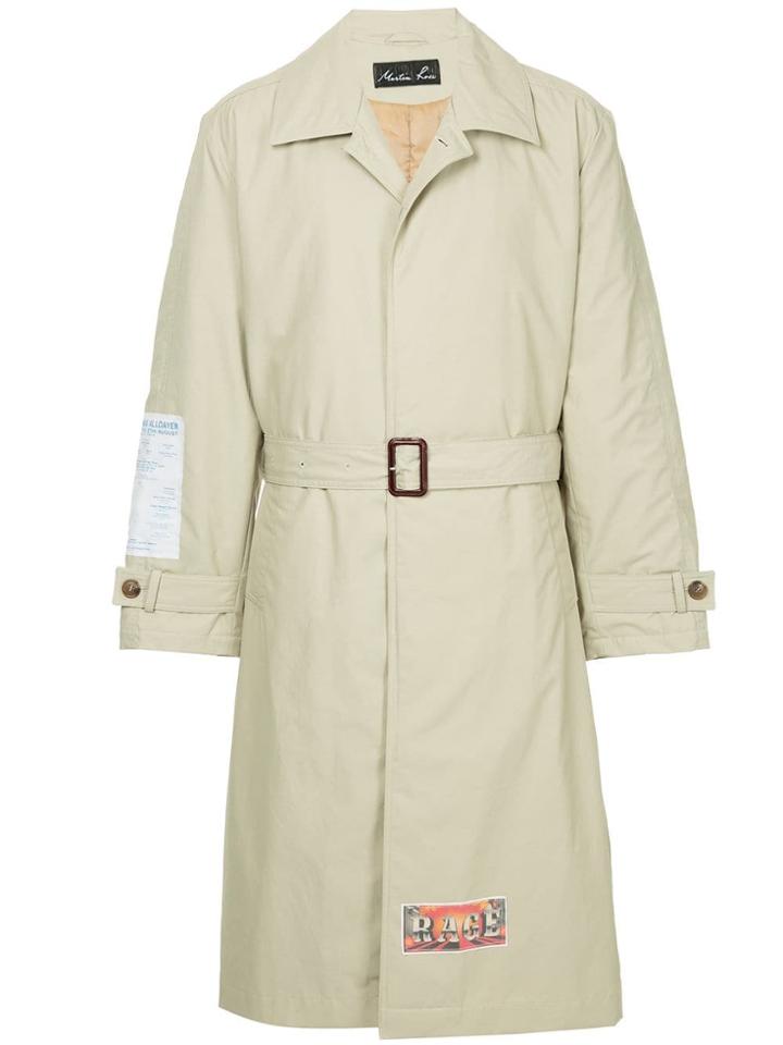 Martine Rose Back Print Single Breasted Coat - Nude & Neutrals