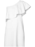 Milly - One Shoulder Flounce Dress - Women - Polyester/spandex/elastane/viscose - L, White, Polyester/spandex/elastane/viscose