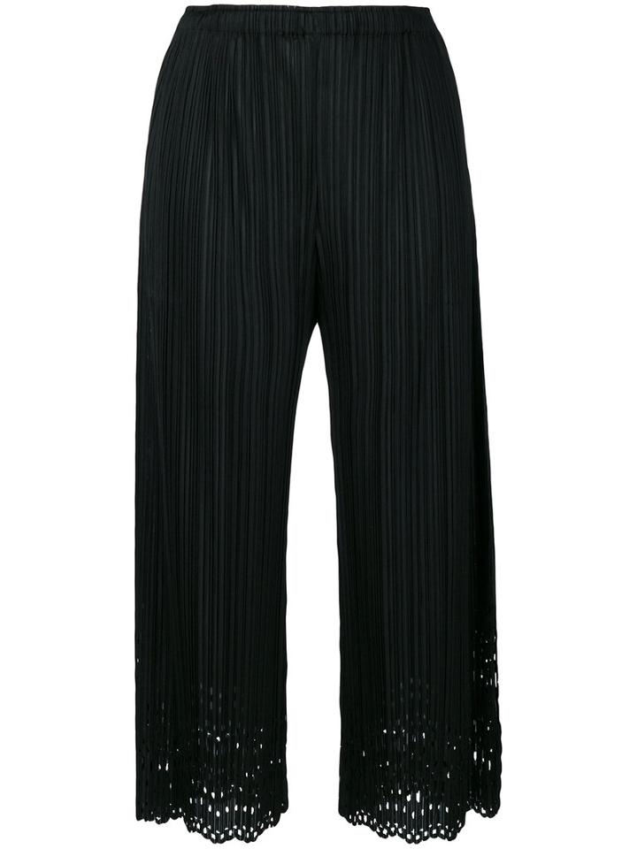 Pleats Please By Issey Miyake - Pleated Trousers - Women - Polyester - 5, Black, Polyester