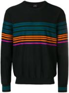 Ps By Paul Smith Striped Turtleneck - Black