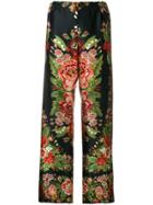 F.r.s For Restless Sleepers Floral Print Trousers - Black