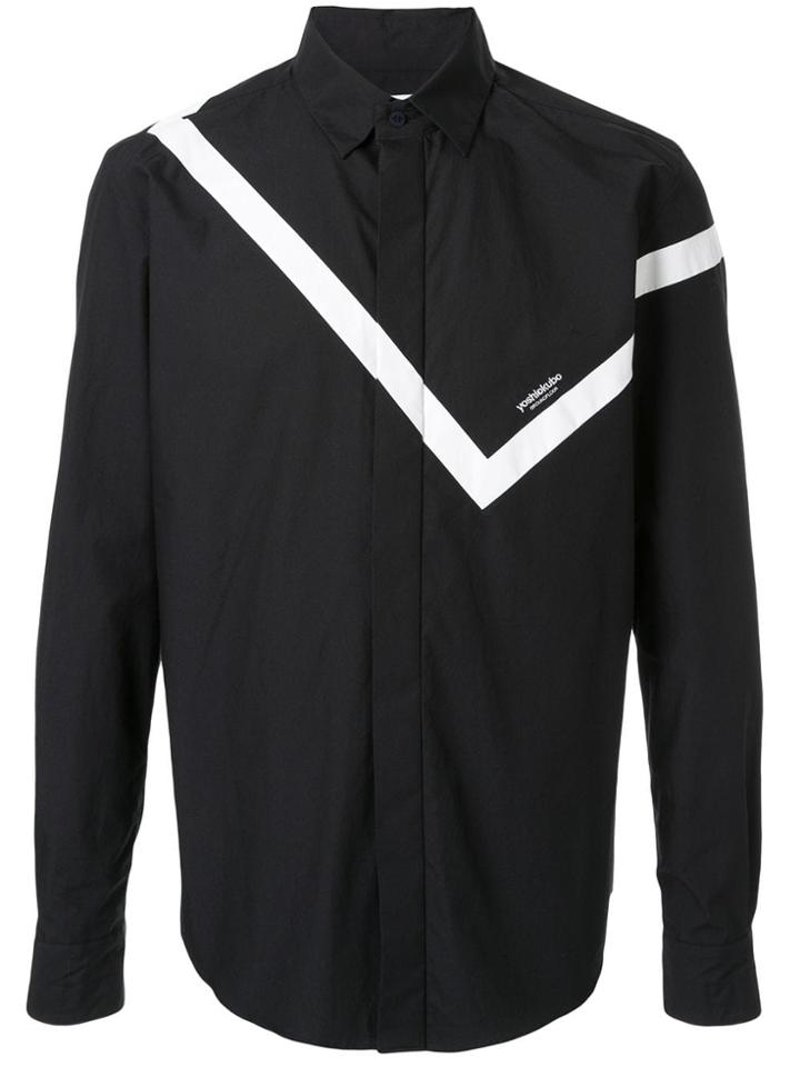 Yoshiokubo Striped Button Up Shirt - Black