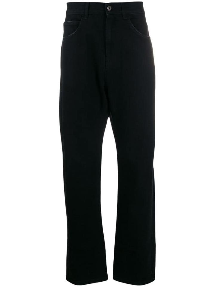 Mcq Alexander Mcqueen Drop Crotch Straight Jeans - Black
