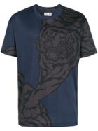 Valentino Tiger Print T-shirt - Blue