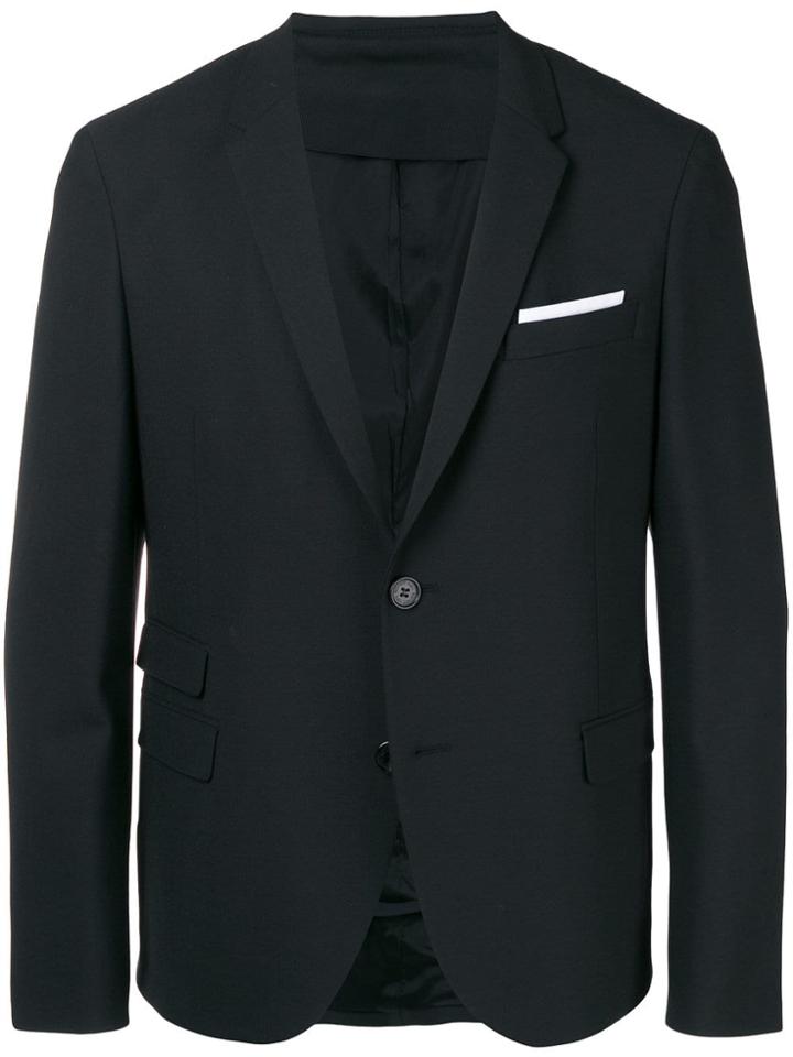 Neil Barrett Three Button Blazer - Black