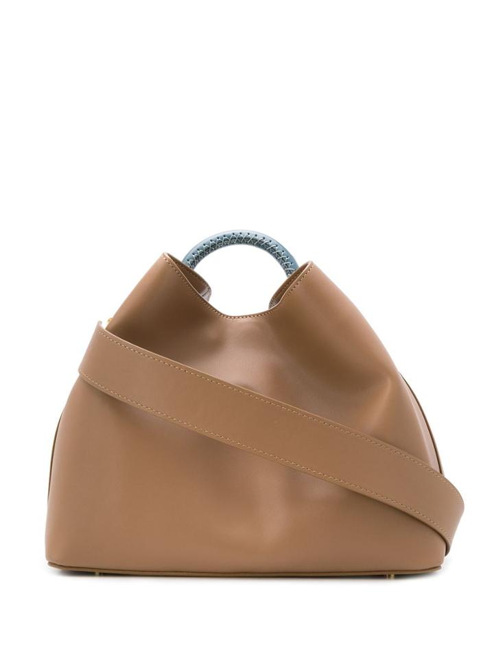 Elleme Stitching Detail Tote Bag - Brown