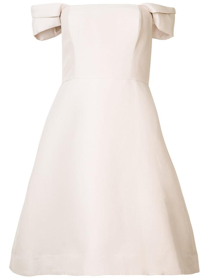 Fit And Flare Cocktail Dress - Women - Silk/cotton/polyester - 12, Pink/purple, Silk/cotton/polyester, Halston Heritage