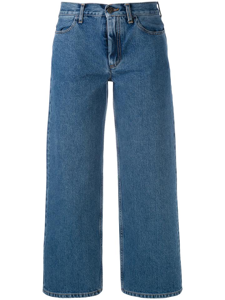 Ports 1961 - Cropped Wide-leg Jeans - Women - Cotton - 27, Blue, Cotton