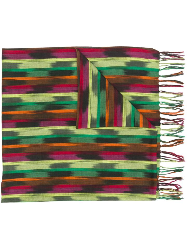 Saint Laurent Ikat Pinceau Scarf - Multicolour