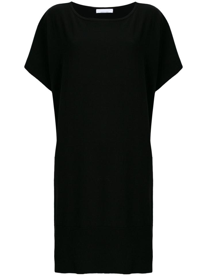 Jean Paul Knott Plain T-shirt Dress - Black