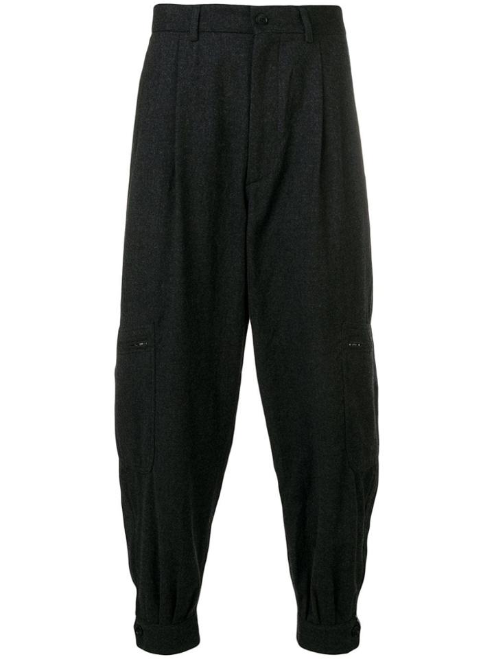 Giorgio Armani Drop Crotch Trousers - Grey