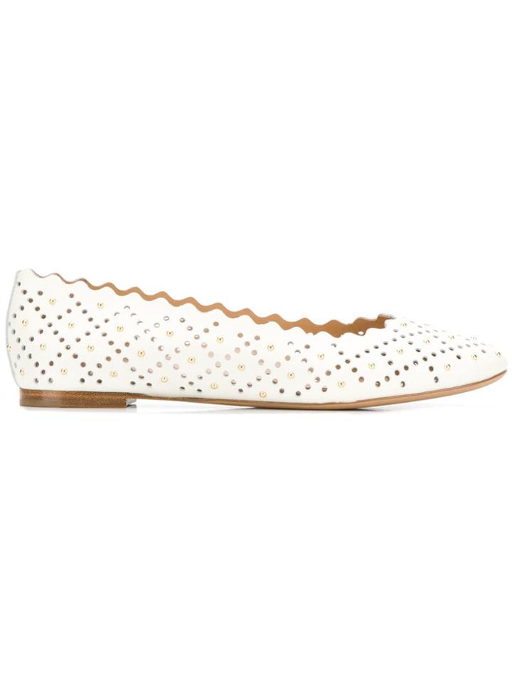Chloé Lauren Ballerina Shoes - White