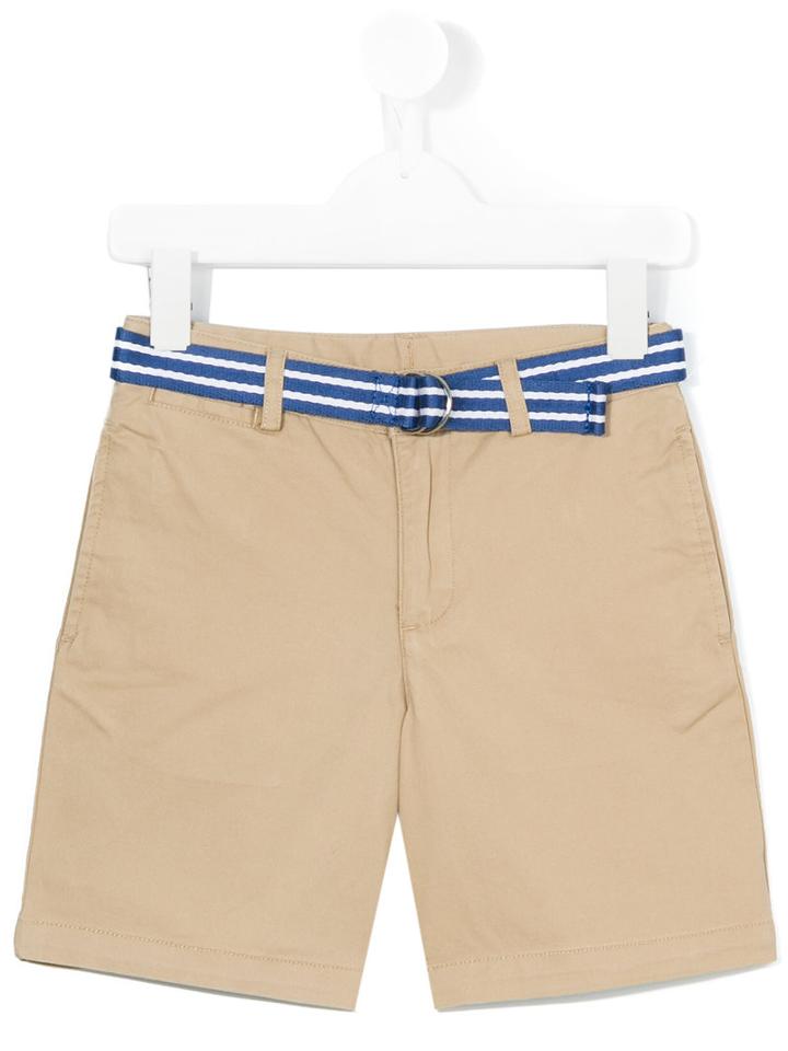 Ralph Lauren Kids - Belted Shorts - Kids - Cotton/spandex/elastane - 6 Yrs, Boy's, Nude/neutrals