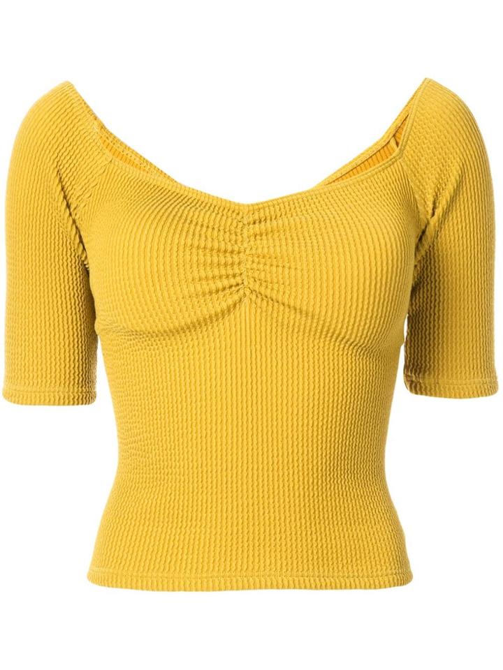 Muller Of Yoshiokubo Ribbed Swim Top - Yellow