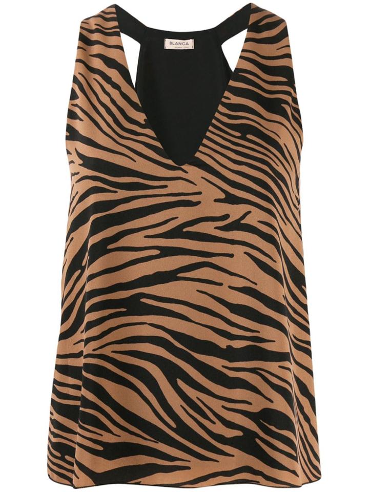 Blanca Zebra Print Camisole - Brown