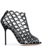 Sergio Rossi Crystal Embellished Sandals - Black