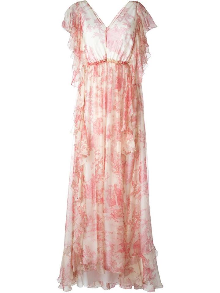 Philosophy Di Lorenzo Serafini V-neck Printed Gown