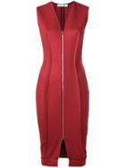 Victoria Beckham Zipped Front Dress - Red