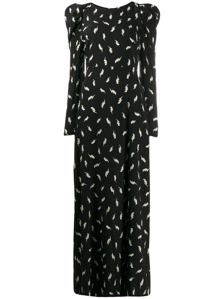 P.a.r.o.s.h. Lightning Bolt Print Dress - Black