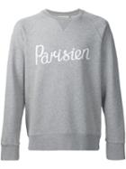 Maison Kitsuné 'parisien' Sweatshirt, Men's, Size: Medium, Grey, Cotton