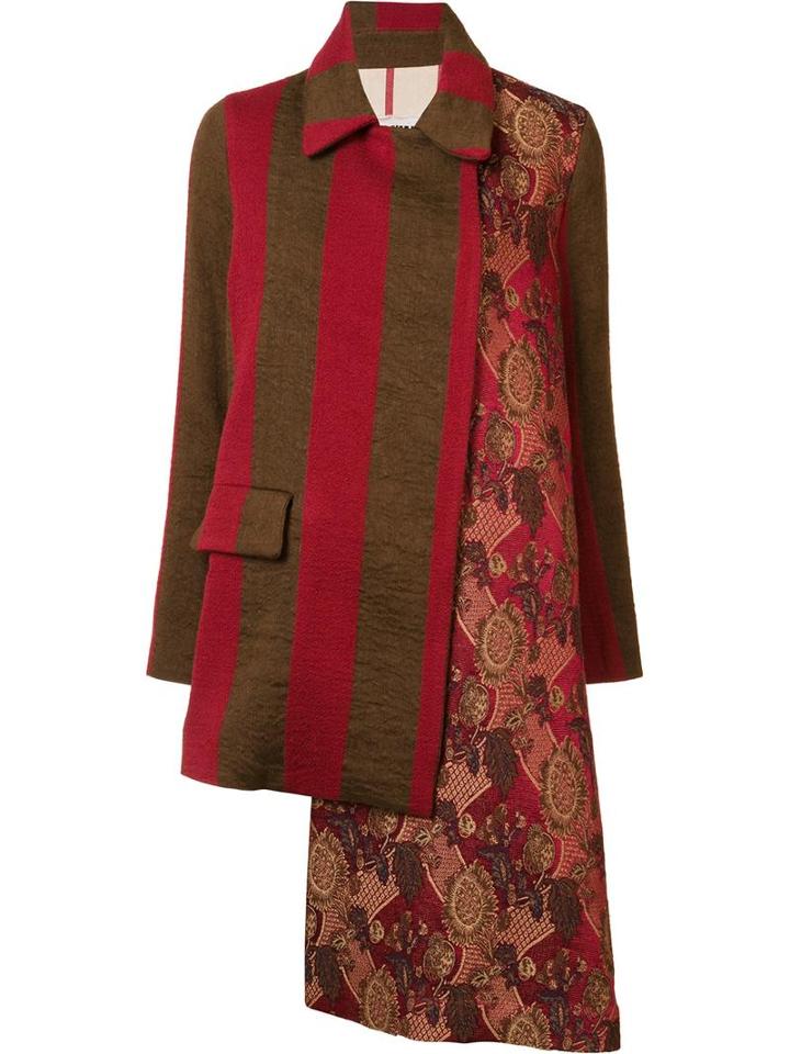 Uma Wang 'oblo' Coat, Women's, Size: Medium, Red, Linen/flax/polyamide/wool