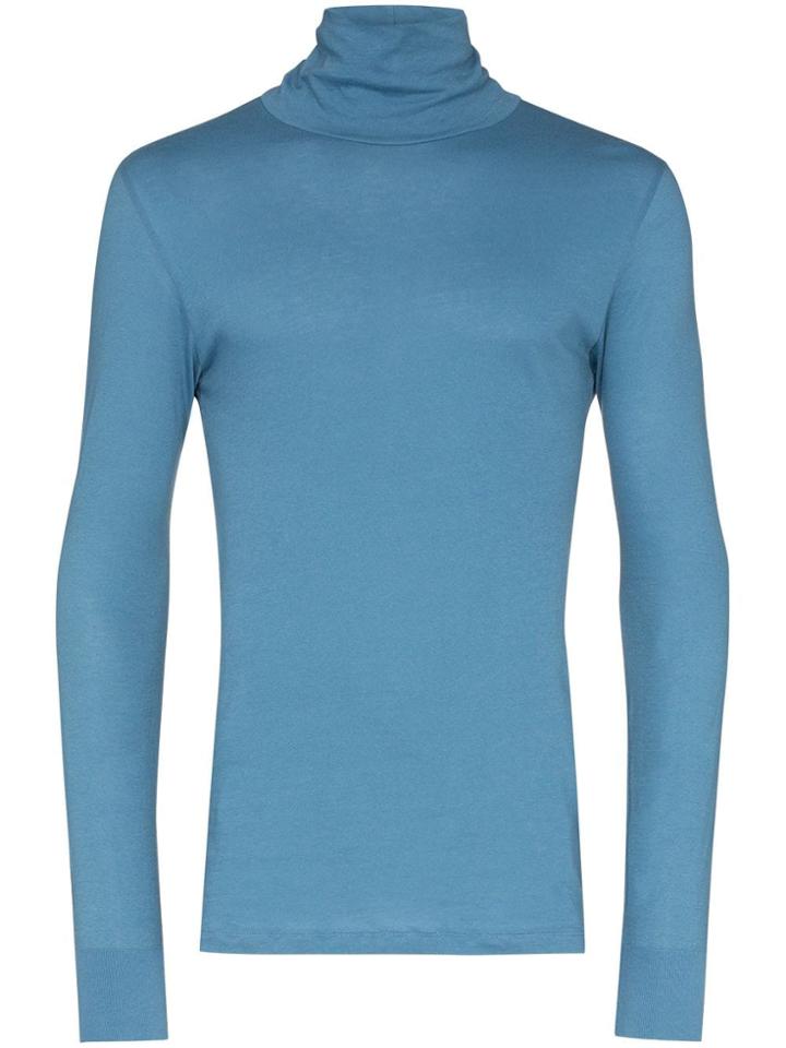 Loreak Turtleneck Long Sleeve T-shirt - Blue