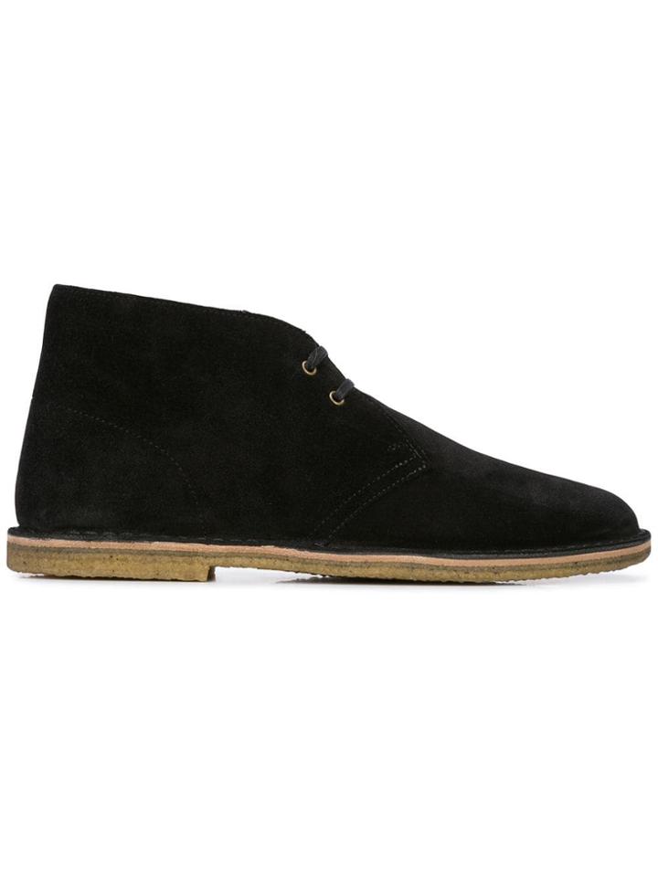 Saint Laurent Oran Lace-up Boots - Black