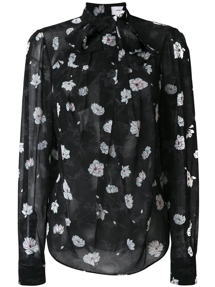 Carven Floral Print Shirt - Black