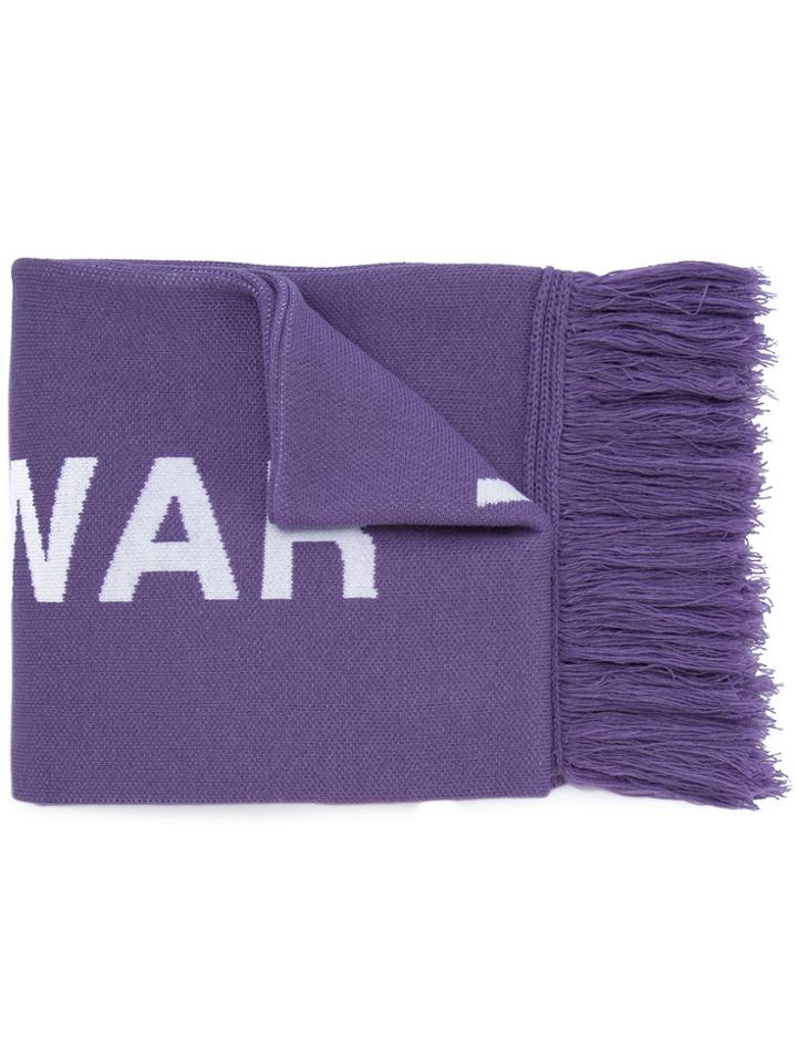 Off-white Peace Scarf - Pink & Purple