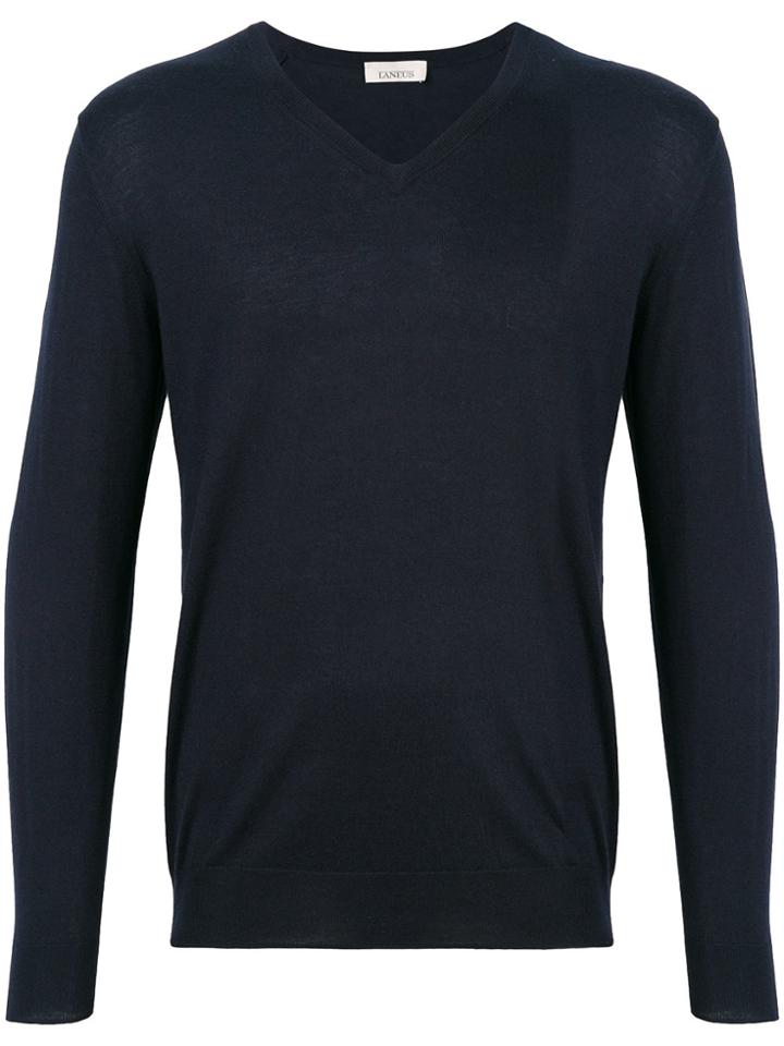Laneus V Neck Pullover - Blue