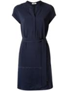 Egrey V Neck Dress, Women's, Size: 38, Blue, Acetate/viscose