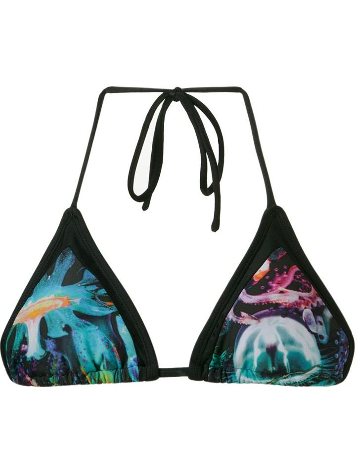 Blue Man 'oceano' Triangle Bikini Top, Women's, Size: G, Black, Polyamide/spandex/elastane