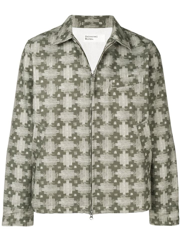 Universal Works Windcheater Print Canvas Jacket - Green