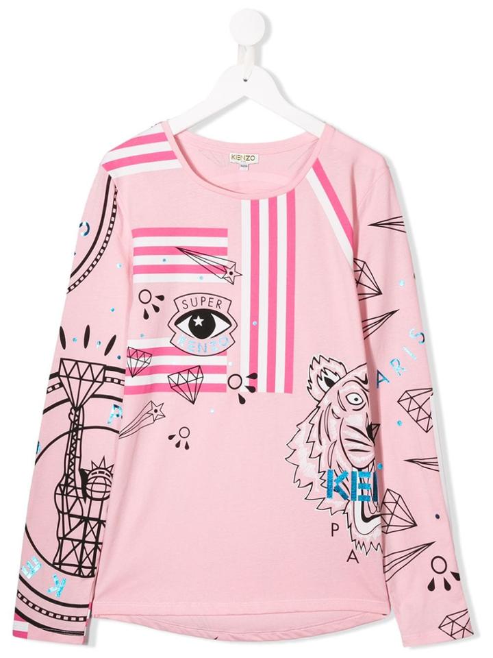 Kenzo Kids Teen Super Jersey Top - Pink