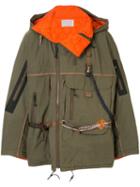 Kolor Hooded Zipped Jacket - Green