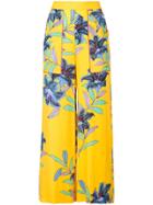 Dvf Diane Von Furstenberg Floral Print Trousers - Yellow