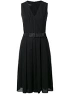 Akris Wrap Front Dress, Women's, Size: 34, Black, Spandex/elastane/viscose/mulberry Silk