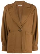 Yves Saint Laurent Pre-owned 1980s One Button Jacket - Brown