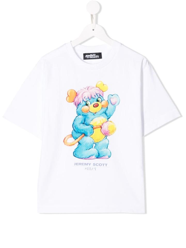 Jeremy Scott Junior Teen Cartoon Print T-shirt - White