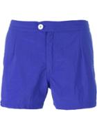 Dondup Button Fastening Swim Shorts, Men's, Size: Medium, Blue, Polyamide