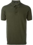 Roberto Collina Fine Knit Polo Shirt, Men's, Size: 46, Green, Cotton