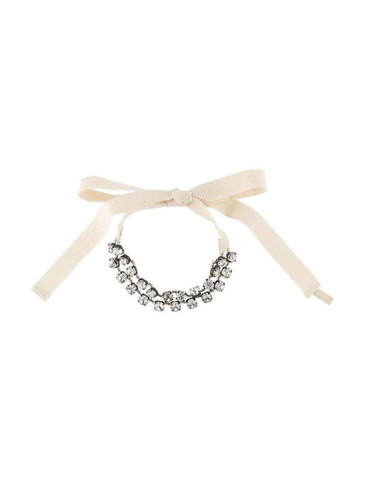 Ann Demeulemeester Glass Stone Bracelet - Metallic