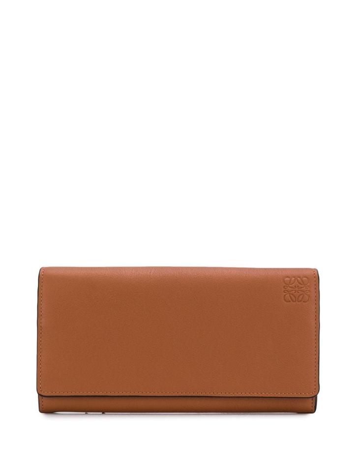 Loewe Logo Embossed Wallet - Brown