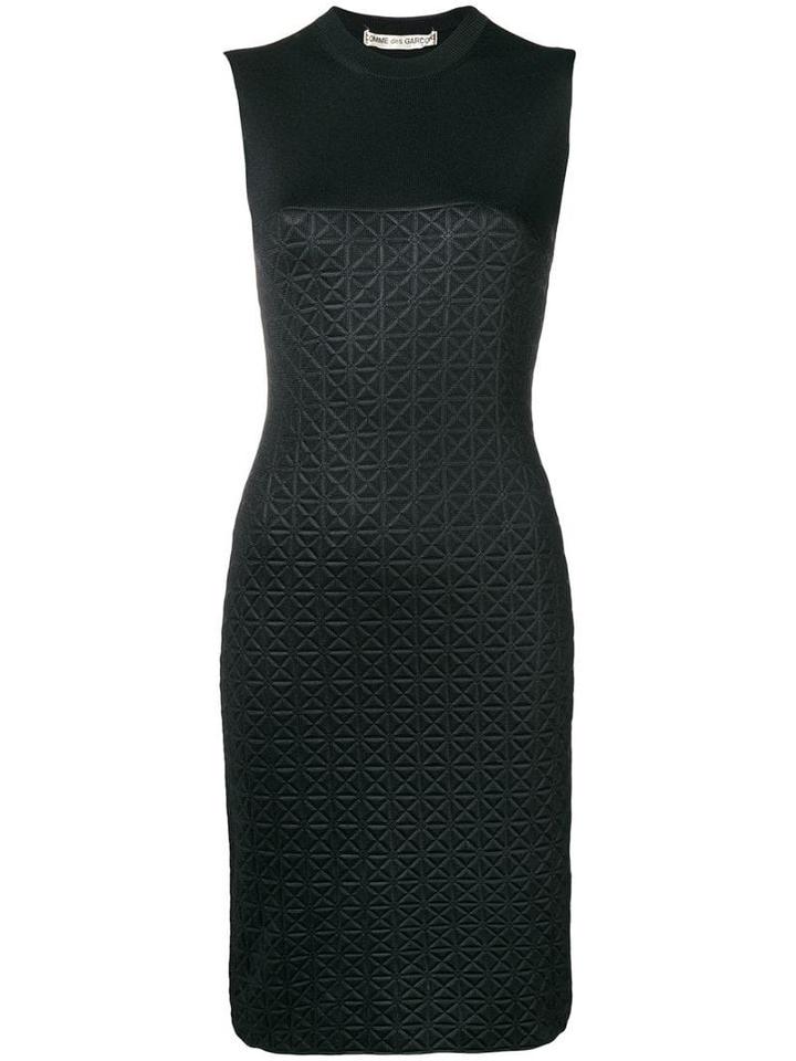 Comme Des Garçons Pre-owned 1998 Sleeveless Embossed Dress - Black