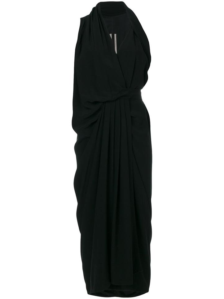 Rick Owens - Limo Wrap Dress - Women - Acetate/viscose - 42, Black, Acetate/viscose