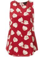 Theory Floral Print Blouse - Red