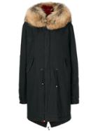 Mr & Mrs Italy - Fur Lined Parka - Men - Cotton/rabbit Fur/polyamide/racoon Fur - Xl, Black, Cotton/rabbit Fur/polyamide/racoon Fur