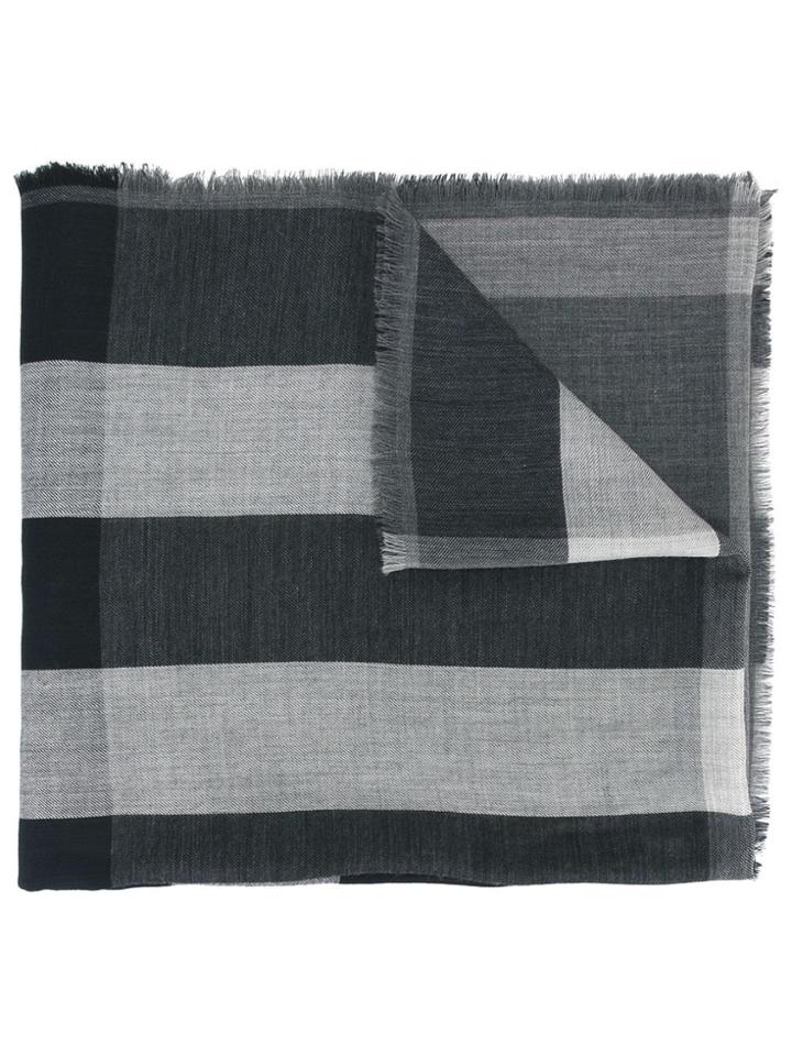 Burberry Checked Scarf - Grey