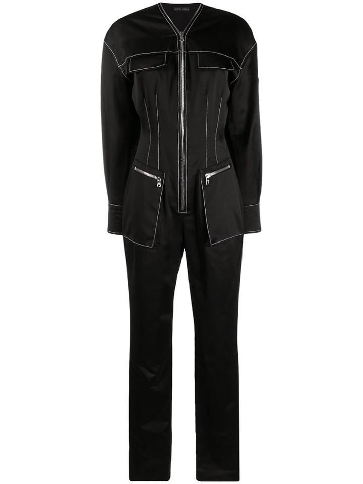 David Koma Structured Jumpsuit - Black